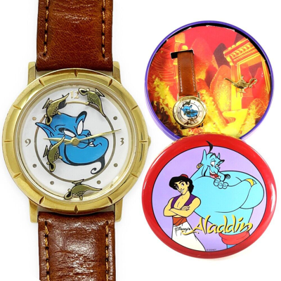 Pre-owned Fossil Mint Rare Numbered 1997  X Disney Aladdin Collectors Watch & Pin Li-1046