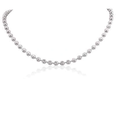 Pre-owned Gucci Ladies Boule Choker Necklace In Silver, Size M In Check Description