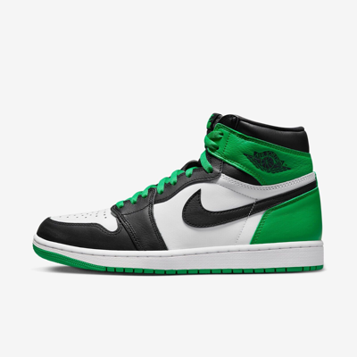 Pre-owned Jordan 1 Retro High Og Black And Lucky Green Dz5485-031 Sneakers