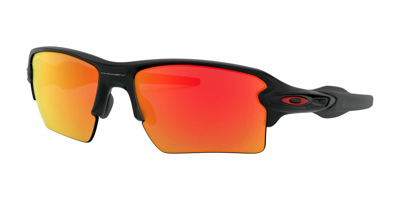 Pre-owned Oakley Sunglasses Flak 2.0 Xl Polished Black W/prizm Ruby Polarized Oo9188-f6 In Red