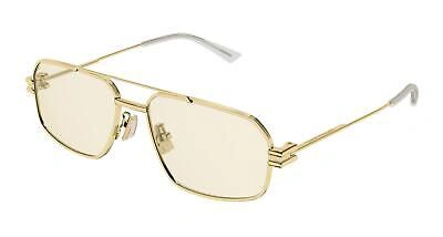 Pre-owned Bottega Veneta Classic Bv 1128s Sunglasses 006 100% Authentic In Yellow