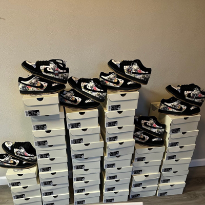 Pre-owned Nike Sb Dunk Low Supreme X Rammellzee In Multicolor