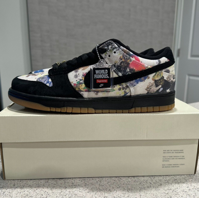 Pre-owned Nike Supreme X  Sb Dunk Low Rammellzee Black Fd8778-001