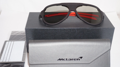 Pre-owned Mclaren Sunglasses Limited Aviator Black Red Grey Mlonesec01 50 15 145c In Gray