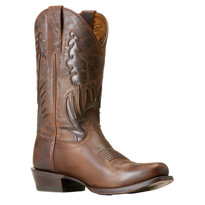 Pre-owned Ariat Men's High Stepper Sendero Pecan Brown Western Boots 10047475
