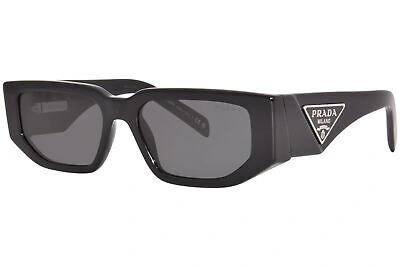 Pre-owned Prada Sunglasses Pr09zs 1ab5s0 54mm Black / Dark Grey Lens In Gray