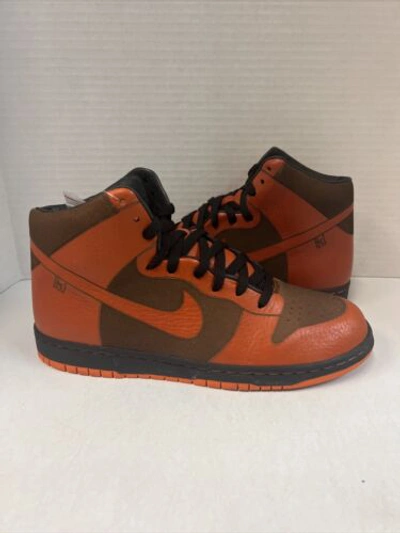 Pre-owned Nike Dunk High 1 Piece Laser Spice 2005 Size 10 Brand 311612-881 In Orange