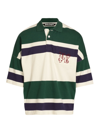 PALM ANGELS MEN'S STRIPED RUGBY POLO SHIRT