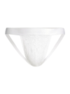 Cosabella Men's Never Satin Trim Jock Strap In White