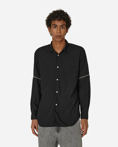 Comme Des Garçons Shirt Zipped Longsleeve Shirt In Black