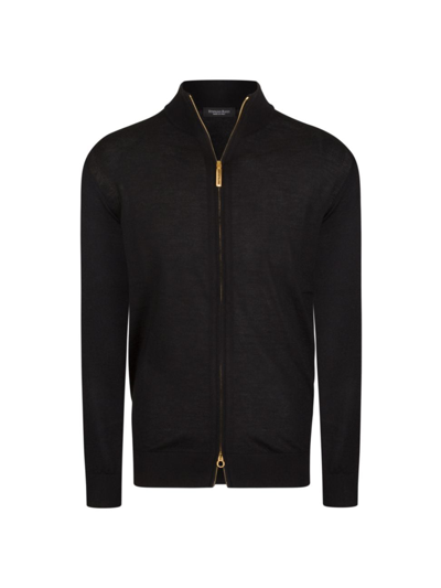 Stefano Ricci Men's Cashmere And Silk Knit Blouson Sweater In Black
