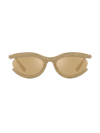 Swarovski Sk6006 Crystal-embellished Oval-frame Sunglasses In Gold