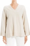 Max Studio Boxy Pocket Sweater In Bone