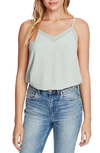 1.state Chiffon Inset Tank In Dusty Mint