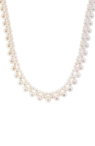 Effy Sterling Silver Freshwater Pearl Necklace In White