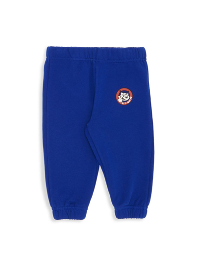 Off-white Blue Trackpants For Baby Boy In Blue White