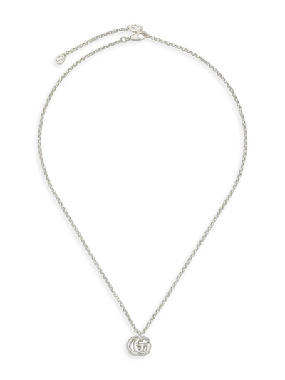 Gucci Women's Gg Marmont Sterling Silver Pendant Necklace In Silver-tone