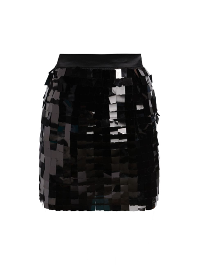 Nonchalant Label Women's Kinsey Tile Sequin Miniskirt In Black