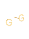 Saks Fifth Avenue Women's 14k Yellow Gold Initial Stud Earrings In Initial G