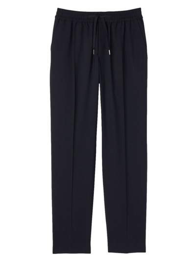 Sandro Men's Elasticated Straight-leg Trousers In Marine