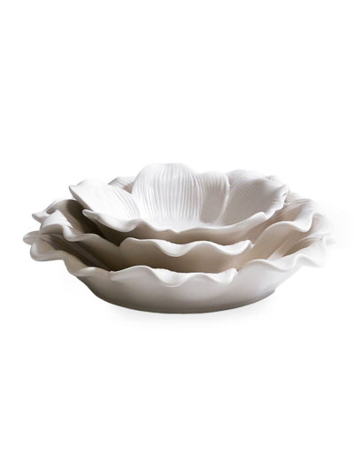 Venus Et Fleur Home 3-piece Petal Catchall Set In Porcelain