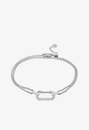 Eéra Chiara Double Chain Bracelet In 18-karat White Gold With Diamonds In Silver