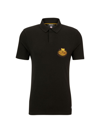Hugo Boss Men's Boss X Nfl Cotton-piqué Polo Shirt With Collaborative Branding In Commanders Black