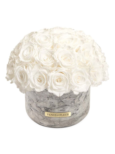 Venus Et Fleur Gia Eternity Rose Marble Vase In Pure White