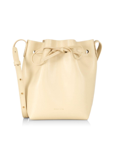 Mansur Gavriel Women's Mini Leather Bucket Bag In Latte Macchiato