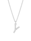Brook & York Women's Blaire Sterling Silver & 0.3-1.1 Tcw Lab-grown Diamond Initial Pendant Necklace In Initial Y