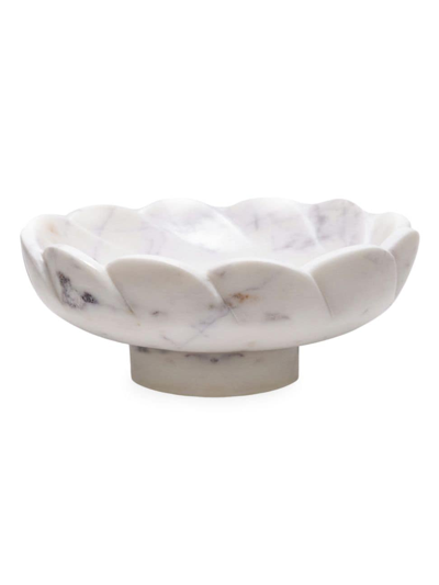 Venus Et Fleur Home Scalloped Stone Bowl In Marble