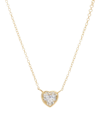 Katey Walker Women's Heart Tiny 18k Yellow Gold & White Topaz Choker Necklace