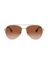 Burberry Women's 58mm Pilot Sunglasses In Gold Brown Gradient
