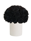 Venus Et Fleur Fleura Eternity Rose Porcelain Vase In Black