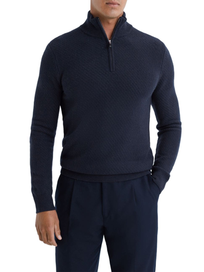 Reiss Men's Tempo Wool-blend Sweater In Navy