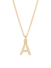 Brook & York Women's Blaire 14k-yellow-gold Vermeil & 0.3-0.11 Tcw Diamond Initial Pendant Necklace In Initial A