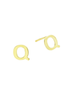 Saks Fifth Avenue Women's 14k Yellow Gold Initial Stud Earrings In Initial Q