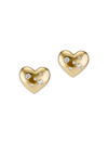 KATEY WALKER WOMEN'S PRISM LARGE 18K YELLOW GOLD & 0.33 TCW DIAMOND PUFFY HEART STUD EARRINGS