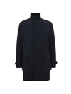 Reiss Player - Navy Funnel Neck Removable Insert Jacket, L