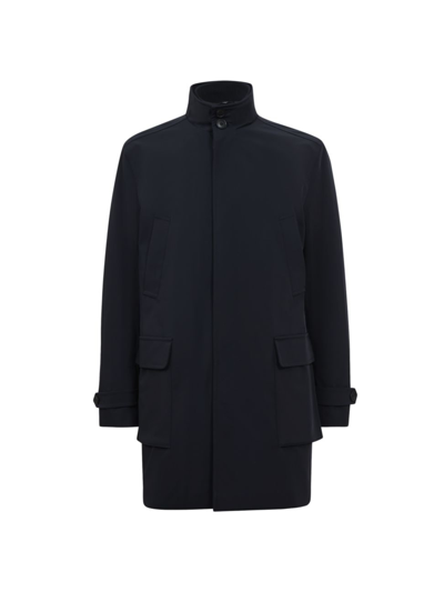 Reiss Player - Navy Funnel Neck Removable Insert Jacket, M