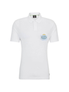 Hugo Boss Boss X Nfl Cotton-piqu Polo Shirt With Collaborative Branding In Chargers