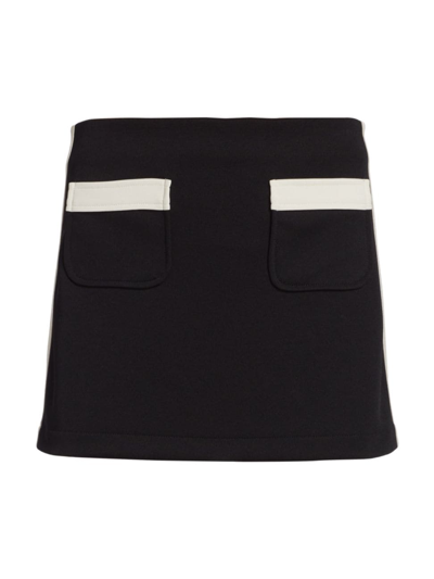 Palm Angels Pockets Track Mini Skirt Black Off White