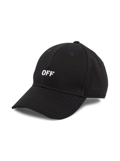 Off-white Men's Off Stamp Drill Baseball Cap In Black White