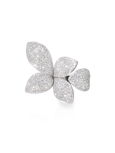 Pasquale Bruni Women's Giardini Segreti Five Leaves Flower 18k White Gold & Diamond Ring