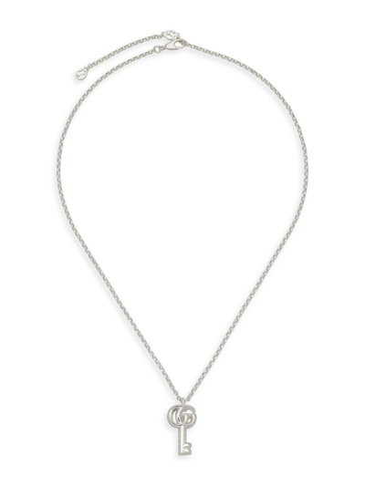 Gucci Women's Gg Marmont Sterling Silver Key Charm Necklace In Silver-tone