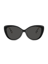 Burberry Women's 54mm Cat-eye Sunglasses In Black