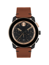 MOVADO MEN'S 44MM BOLD TR90 LEATHER WATCH