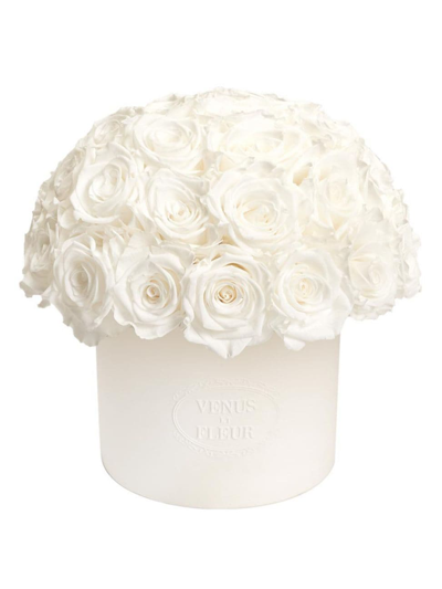 Venus Et Fleur Thalia Eternity Rose Porcelain Vase In Pure White