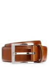 Hugo Boss Elloy Leather Belt In Brown
