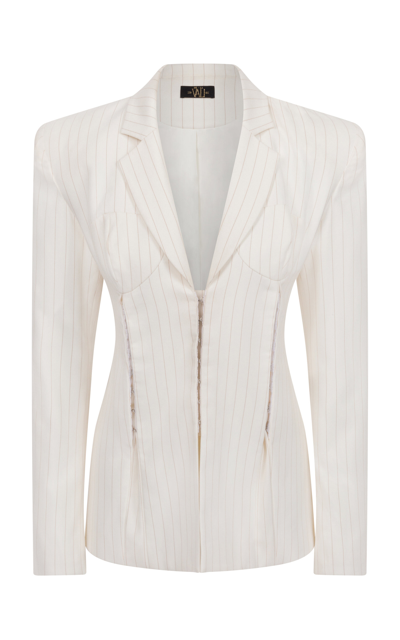 De La Vali Basque Hook-detailed Blazer In Ivory